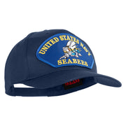 United State Navy Seabees Blue Patched Solid Cotton Twill Pro Style Cap - Navy OSFM