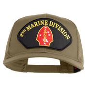 2nd Marine Division Patched Solid Cotton Twill Mesh Prostyle Cap - Khaki OSFM