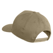 United State Navy Seabees Blue Patched Solid Cotton Twill Pro Style Cap - Khaki OSFM
