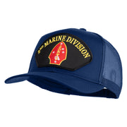 2nd Marine Division Patched Solid Cotton Twill Mesh Prostyle Cap - Royal OSFM