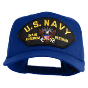 US Navy Iraqi Freedom Veteran Patched Cotton 5 Panel Prostyle Snap Cap