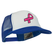 Breast Cancer Logo Embroidered Foam Front Mesh Back Cap