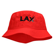 LAX Embroidered Bucket Hat - Red OSFM