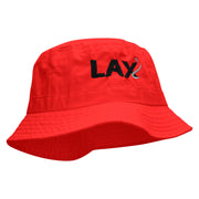 LAX Embroidered Bucket Hat - Red OSFM