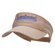 Snowboard Sports Embroidered Pro Style Cotton Twill Washed Visor