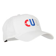 Cuba CUB Flag Embroidered Solid Cotton Pro Style Cap