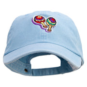 Mardi Gras Cabasa Embroidered Pigment Dyed Wash Cap - Lt-Blue OSFM