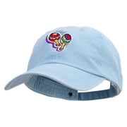 Mardi Gras Cabasa Embroidered Pigment Dyed Wash Cap - Lt-Blue OSFM