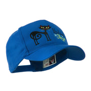 Halloween Black Cat Embroidered Cap