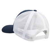 Licensed US Navy Embroidered Flexfit 2 Tone Mesh Cap - Navy-White OSFM