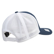 Licensed US Navy Embroidered Flexfit 2 Tone Mesh Cap - Navy-White OSFM