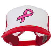 Breast Cancer Logo Embroidered Foam Front Mesh Back Cap