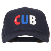 Cuba CUB Flag Embroidered Solid Cotton Pro Style Cap