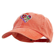 Mardi Gras Cabasa Embroidered Pigment Dyed Wash Cap - Orange OSFM