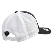 Licensed US Navy Embroidered Flexfit 2 Tone Mesh Cap - Black-White OSFM