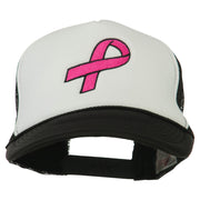 Breast Cancer Logo Embroidered Foam Front Mesh Back Cap