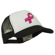 Breast Cancer Logo Embroidered Foam Front Mesh Back Cap