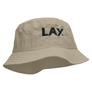 LAX Embroidered Bucket Hat - Natural OSFM