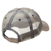 Chocolate Covered Cherry Embroidered Low Profile Special Cotton Mesh Cap - Khaki OSFM