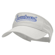 Snowboard Sports Embroidered Pro Style Cotton Twill Washed Visor