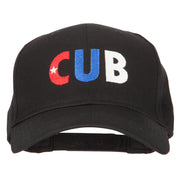 Cuba CUB Flag Embroidered Solid Cotton Pro Style Cap