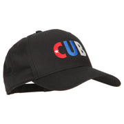 Cuba CUB Flag Embroidered Solid Cotton Pro Style Cap