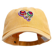 Mardi Gras Cabasa Embroidered Pigment Dyed Wash Cap - Mango OSFM