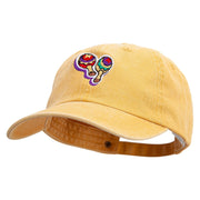 Mardi Gras Cabasa Embroidered Pigment Dyed Wash Cap - Mango OSFM