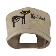 Halloween Black Cat Embroidered Cap