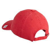 3rd Marine Division Retired Embroidered Washed Solid Pigment Dyed Cotton Twill Brass Buckle Cap - Red OSFM