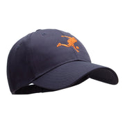 Playing Bowling Embroidered New Low Profile Organic Cotton Cap - Navy OSFM