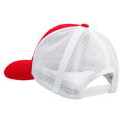 Licensed US Navy Embroidered Flexfit 2 Tone Mesh Cap - Red-White OSFM