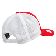 Licensed US Navy Embroidered Flexfit 2 Tone Mesh Cap - Red-White OSFM