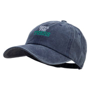 Saving Trees Embroidered Cotton Twill Premium Pigment Dyed Cap - Navy OSFM