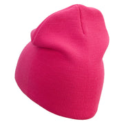 Pink Ribbon Breast Cancer Embroidered Short Beanie