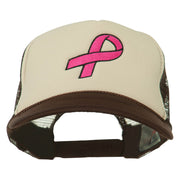 Breast Cancer Logo Embroidered Foam Front Mesh Back Cap