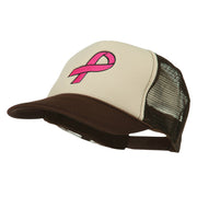 Breast Cancer Logo Embroidered Foam Front Mesh Back Cap