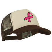 Breast Cancer Logo Embroidered Foam Front Mesh Back Cap