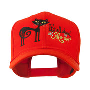 Halloween Black Cat Embroidered Cap