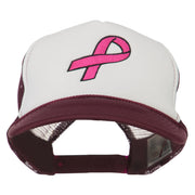 Breast Cancer Logo Embroidered Foam Front Mesh Back Cap