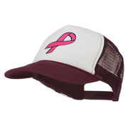 Breast Cancer Logo Embroidered Foam Front Mesh Back Cap