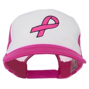 Breast Cancer Logo Embroidered Foam Front Mesh Back Cap