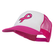 Breast Cancer Logo Embroidered Foam Front Mesh Back Cap