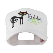 Halloween Black Cat Embroidered Cap