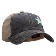 Pastel Starfish Shell Patched Pigment Dyed Mesh Cap