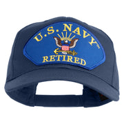 U.S. Navy Retired Blue Patched Solid Cotton Twill Pro Style Cap - Navy OSFM