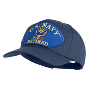 U.S. Navy Retired Blue Patched Solid Cotton Twill Pro Style Cap - Navy OSFM