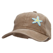 Pastel Starfish Shell Patched Pigment Dyed Mesh Cap