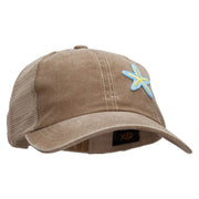 Pastel Starfish Shell Patched Pigment Dyed Mesh Cap