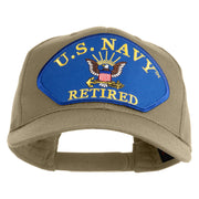 U.S. Navy Retired Blue Patched Solid Cotton Twill Pro Style Cap - Khaki OSFM